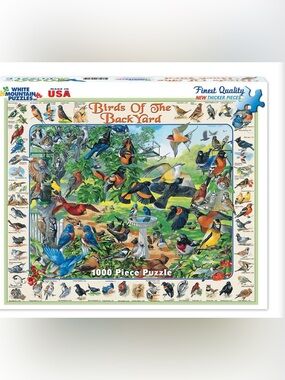 White Mountain 1000 Piece Jigsaw Puzzle ~Bundle 3/$20~ Birds of the Backyard